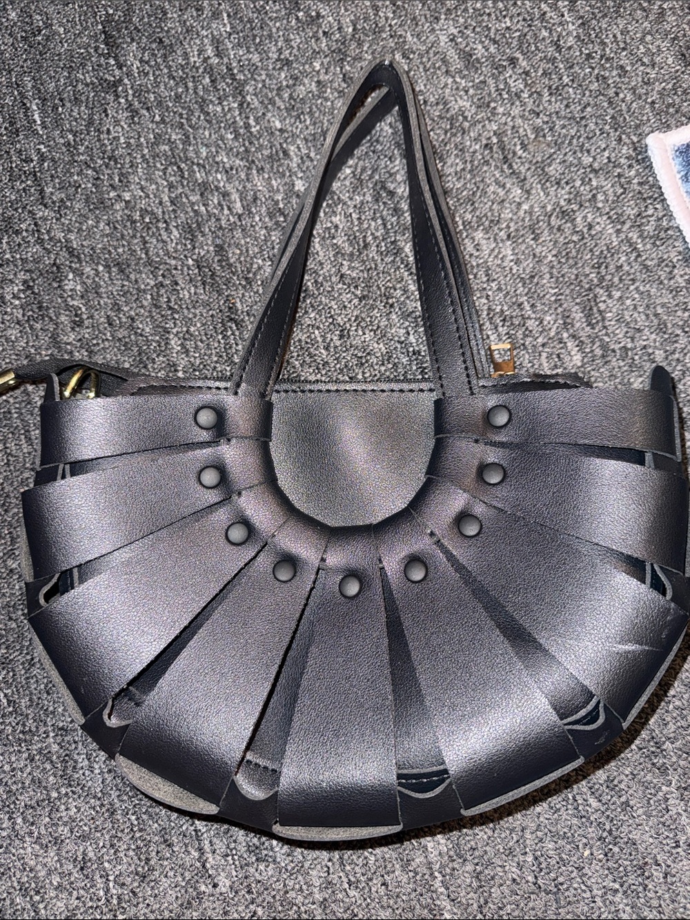 Women's Black Semi-Circle Fashion Tote